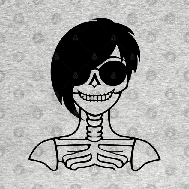 Girl Skull and Sunglasses by Nuletto